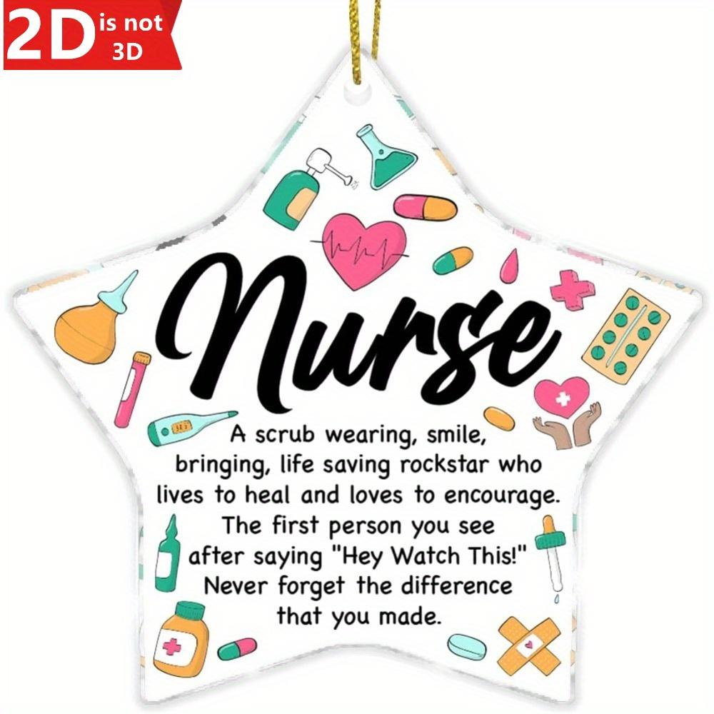 

Nurse life acrylic Christmas decoration, a perfect thank-you gift for school and practicing nurses. чистый