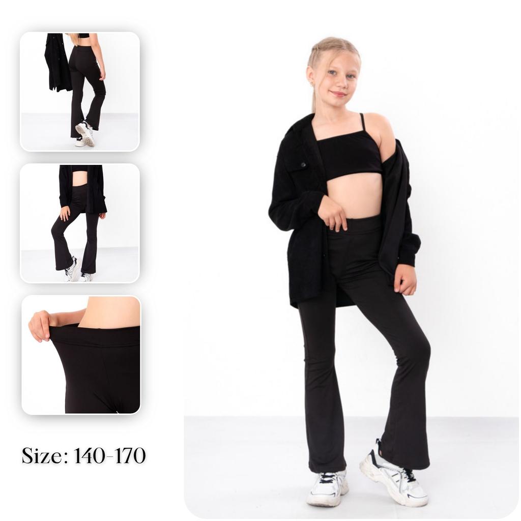 Teen Girls’ Flared Pants – Stretch Microdiving Fabric & Trendy, Any season, 6479-079 HC
