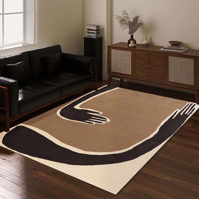 Living Room Carpet Bedroom Bedside Sofa Floor Mat High Density Loop Pile Mat Big Area Carpets Tiger Stripes Style Home Decor Rug