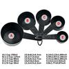 10pcs Black 15-250ml Volumetric Measuring Cup&Spoon Household Kitchen Seasoning Measuring Spoon with Scale Refined Cooking Acces