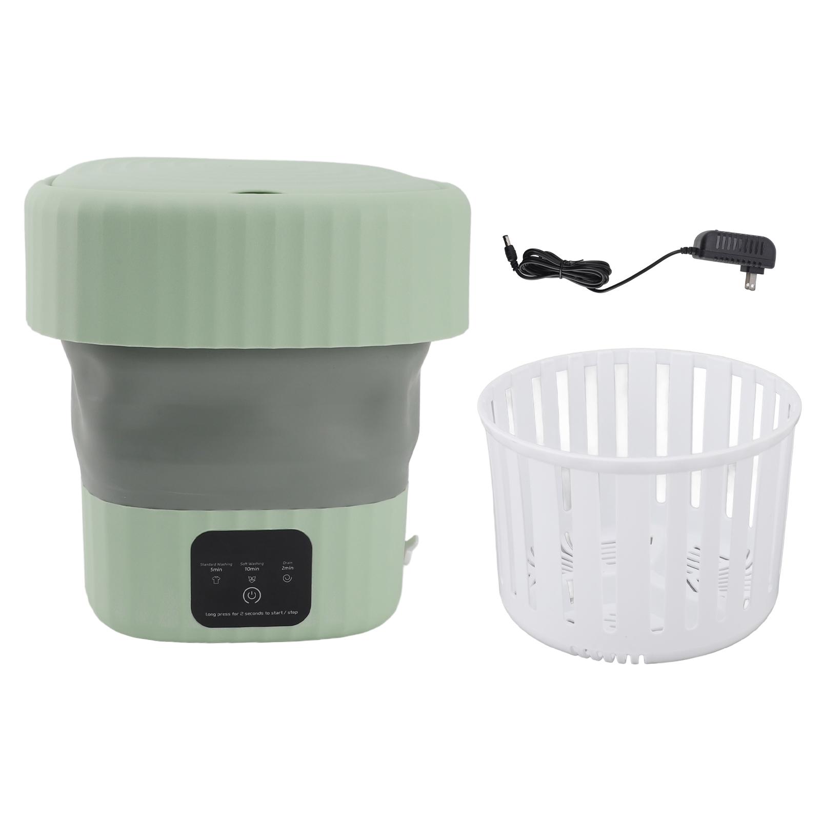 

Складная стиральная машина Портативная складная 8 л Мини-стиральная машина для носков нижнего белья детской одежды квартиры зелёный