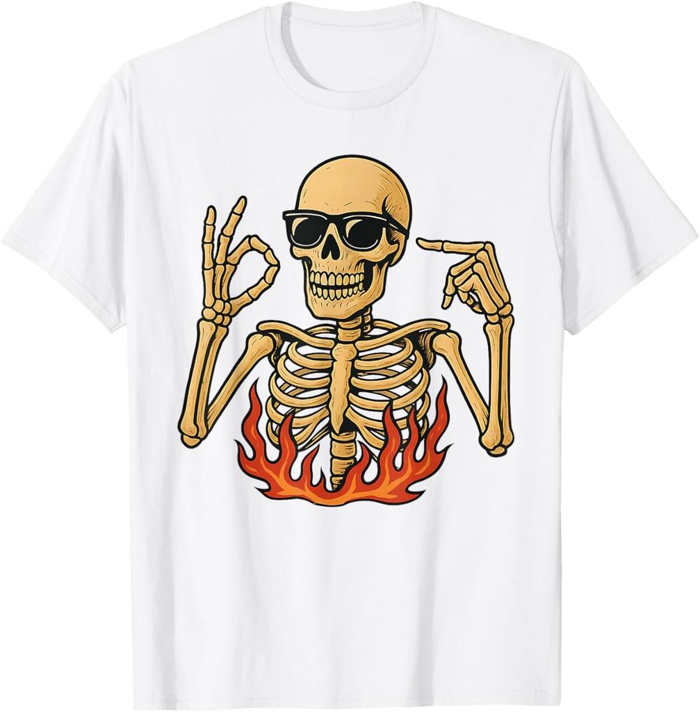 Design Halloween Meme Funny Skeleton Slang Funny Unisex T-Shirt