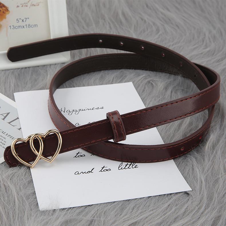 

Trendy Single Loop Waist Belt With Alloy Buckle And Letter Pattern Design WineRed