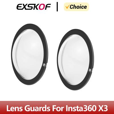 Yapışkan Lens Koruyucuları PC Koruyucu Kapak Kapağı Insta360 X3 / Insta360 One X2 Su Geçirmez 360 Aksiyon Kamera Aksesuarları