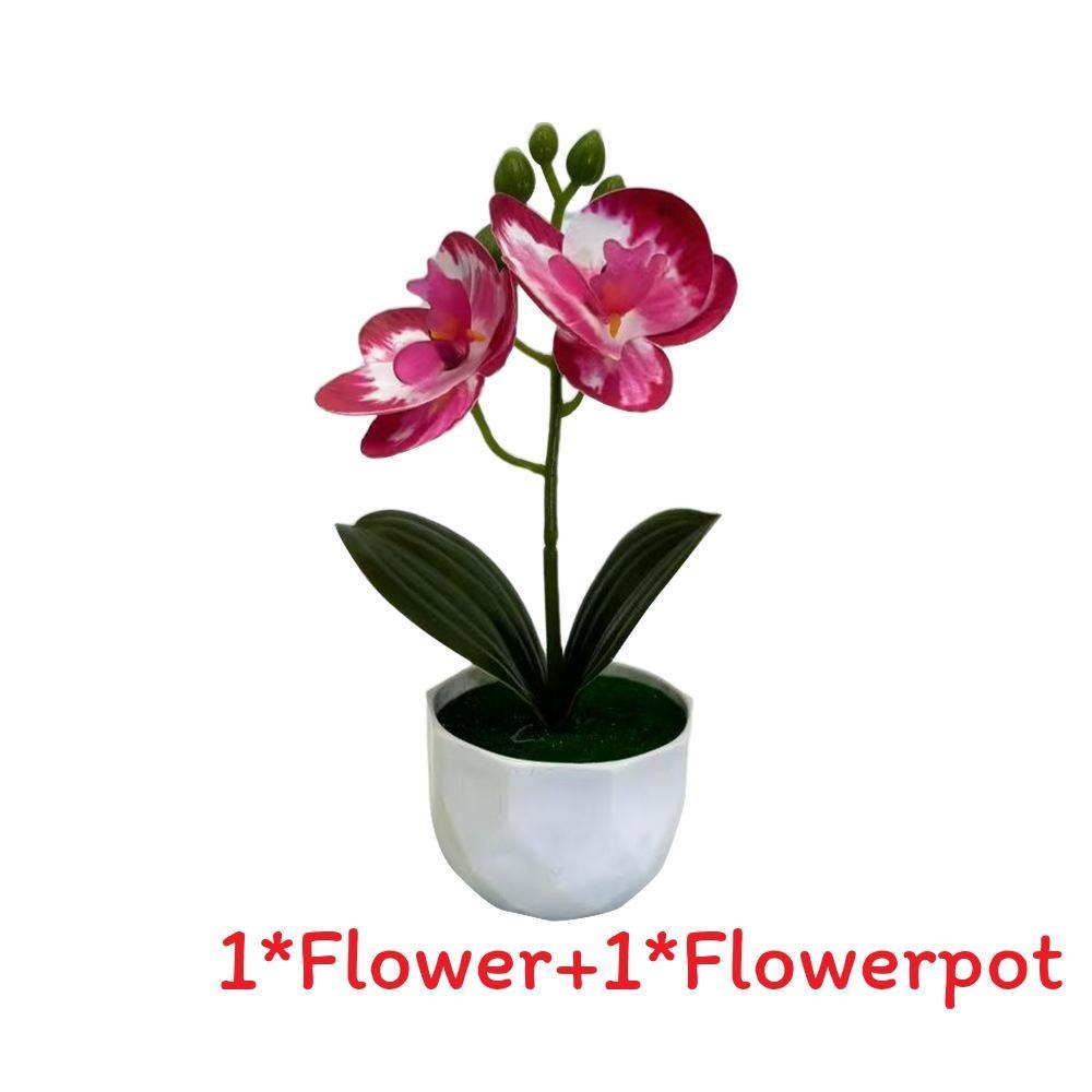 Phalaenopsis Artificial Pot Flower Bonsai For Event Decoration Prop And Home