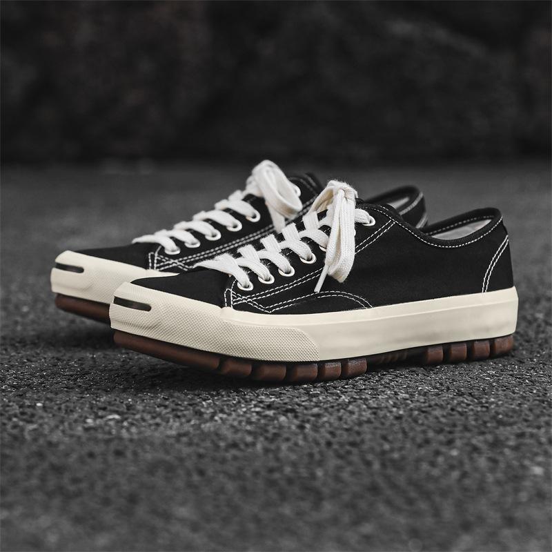

Новые парусиновые кеды с низким верхом, спортивная и повседневная мужская обувь, нишевые кеды на платформе с открытой улыбкой, мужской тренд X297 44 чёрный