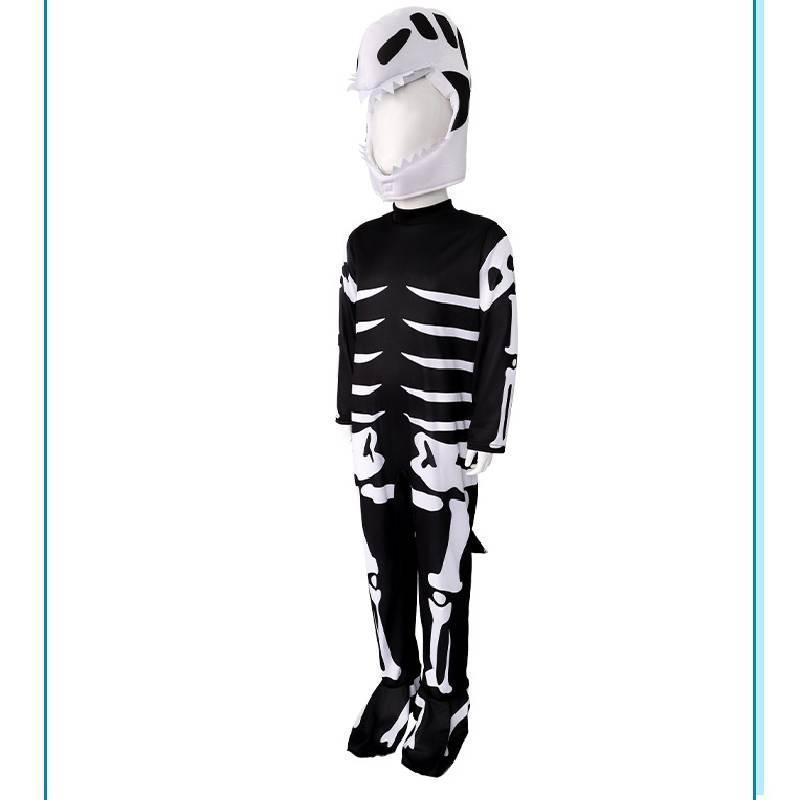 Halloween Skull Dinosaur Cosplay Costume For Kids With Polyester Fabric For Stage Performance