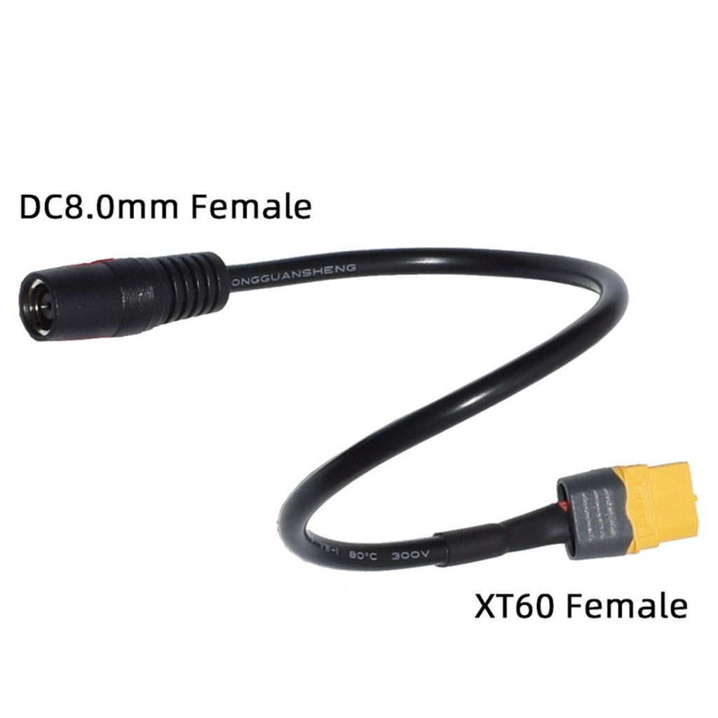 High Flexibility XT60 to DC7.9mmx0.9mm 8mm Connectors Power Cable, Copper 14AWG for Portable Power Stations