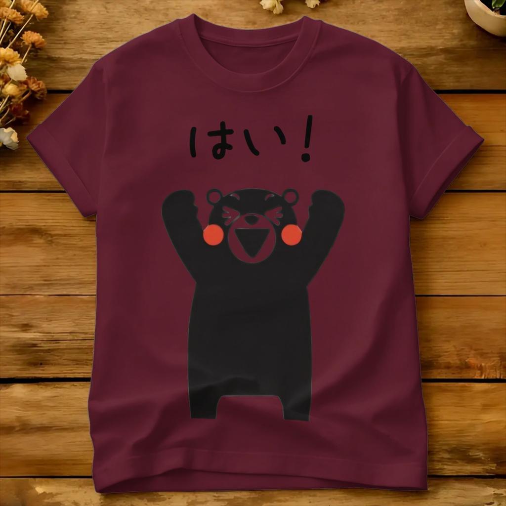 Kumamon T-Shirt Unisex Streetwear T-Shirts Sommer Rundhals Hip Hop T-Shirt Günstige Übergrößen Kleidung