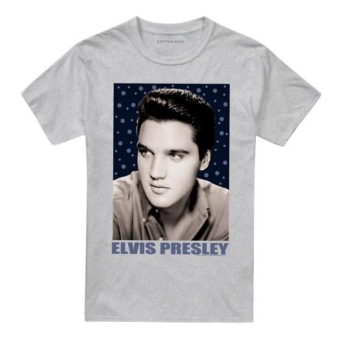 Elvis Presley Unisex Adult Blue Sparkle T-Shirt