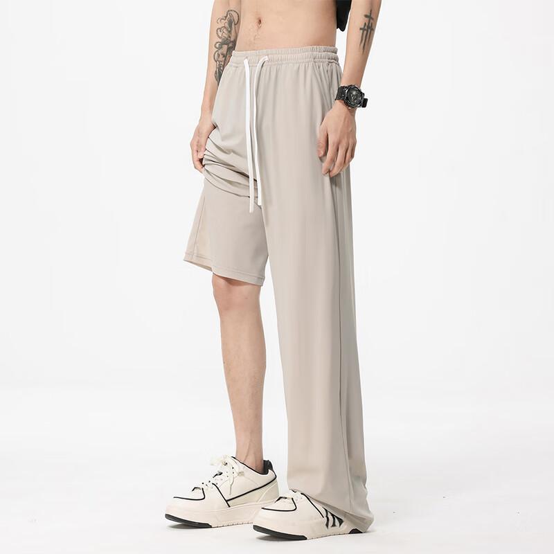 VUUG Men's Ice Silk Straight Leg Casual Pants
