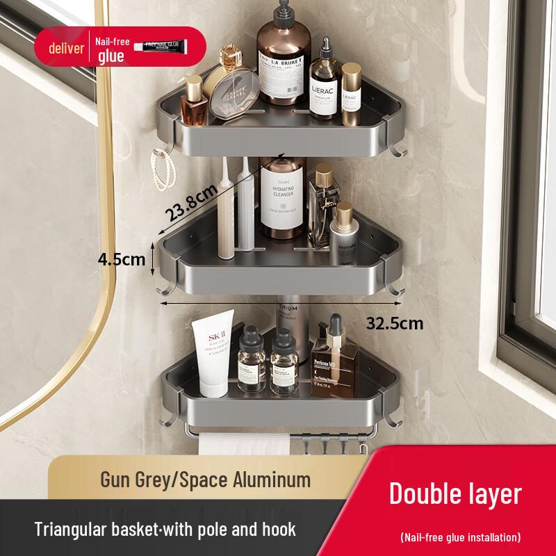 DANLE Badrumshyllhörn i rymdaluminium