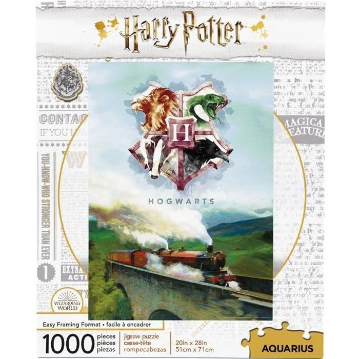 Puzzle Harry Potter Train Aquarius - 1000 pièces - Dimensions 51x71cm - Thème Voyage et cartes