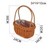 With Handle Imitation Rattan Storage Baskets Household Handwoven Home Decoration Braid Basket 8 Styles
