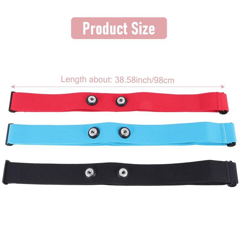 RTENTE-3Pcs For Magene Heart Rate Chest Strap Adjustable Elastic Strap For Polar Wahoo Garmin Sports Wireless Monitor Rate Belt2