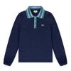 PIGC Women'S Striped Collared Long Sleeve Puff T-Shirt Navy (Sw0Dks10449)