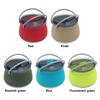 1L Outdoor Silicone Kettle  Camping Kettle Foldable Water Pot Stainless Steel Bottom for Travel Picnic for Hiking