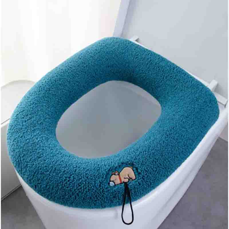 Haushalts-Toilettensitzkissen Vier Jahreszeiten Universal mit Griff Toilettenkissen Wintervergrößerung Toilettenkissen Verdickter Toilettenbezug