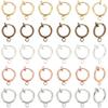 PH PandaHall 15 Paare 5 Farben 11mm Runde Messing Clip-on Creolen für Nicht-durchstochene Ohren DIY Ohrring Herstellungszubehör, Gemischte Farben