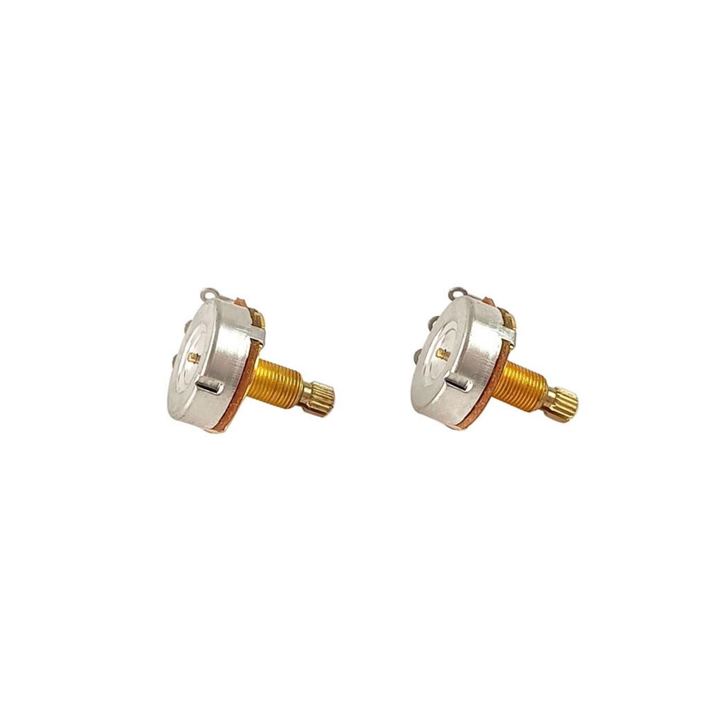 2Pcs Short Shaft Guitar Potentiometers A500K/B500K Linear Taper Potentiometer Volume Tone Guitar Pot Guitar Accessory
