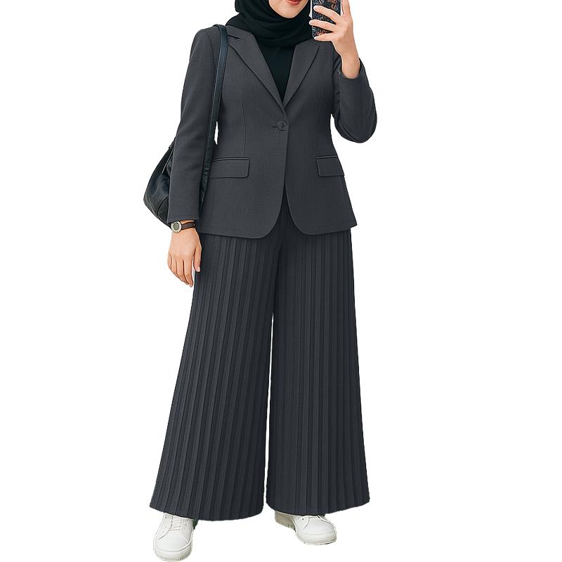 ZANZEA Women Cardigan Blouse and Pants Casual Two Piece Suit Sets