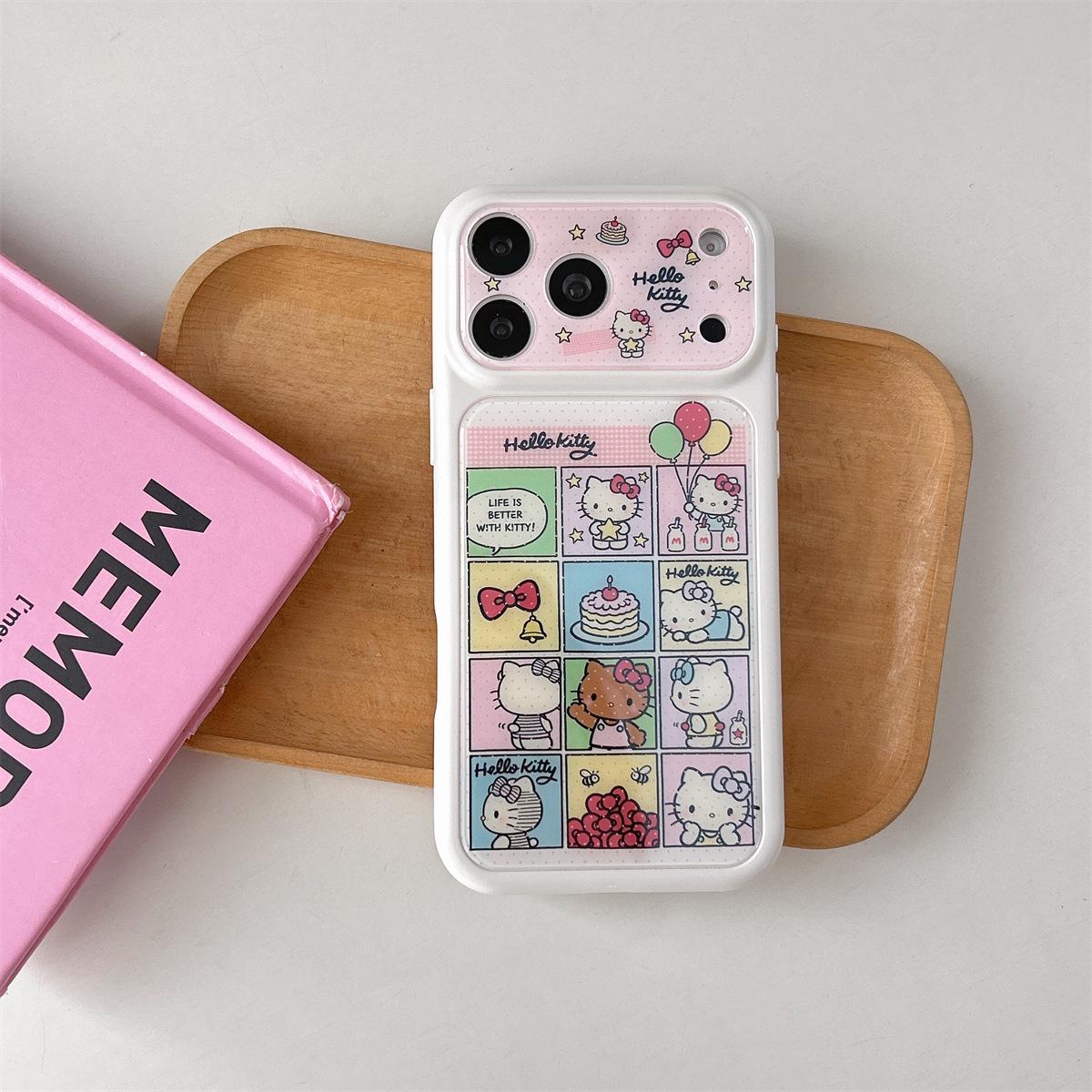 

Large Window Grid Cat iPhone 15/16/17 Pro Max Anti-fall Case 16 Pro Max
