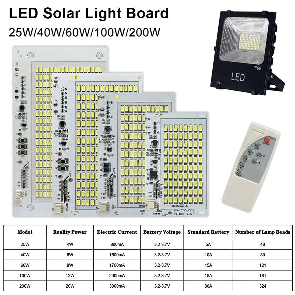 1Pcs SMD5730 LED Solar Light Board Remote Control Floodlight  For Outdoor Garden Lamp