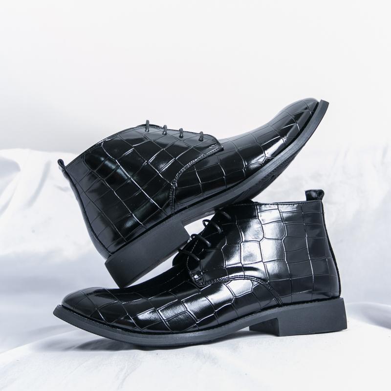 Luxury Brand Banquet Dress Shoes Pointed Autumn and Winter Ankle Boots for Men's Fashionable Chelsea Boots for Men's Versatile