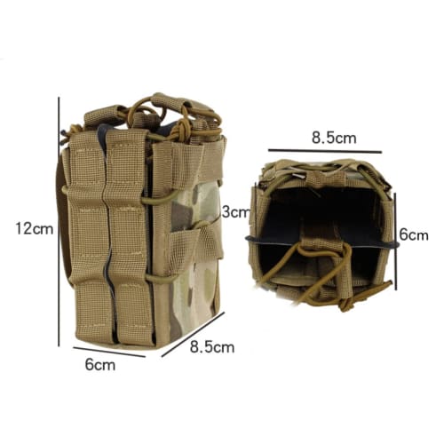 Large Capacity 5.56mm & 7.62mm Mag Pouch, MOLLE Compatible, Open Top, for Tactical, Military, and Airsoft