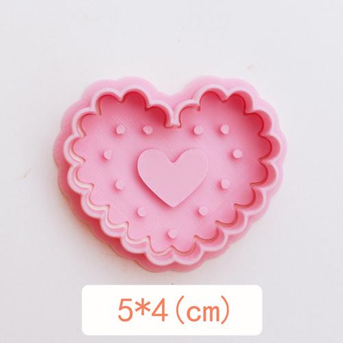 Retro Heart Square Round Classic Biscuit Mold 3D Press Cookie Embosser Stamp Birthday Flower Pattern Cookie Cutter Baking Tools