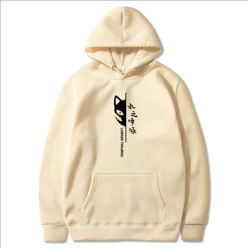 Anime Water Breath Print Pattern Hoodie Women Men Harajuku Fleece Cotton Sweatshirt Autumn/Winter Loose Long Sleeves Hoodie