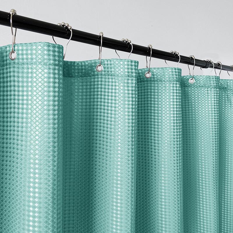 European and American Diamond Waffle Waterproof Mildew-Proof Shower Curtain for Bathroom or Toilet Door