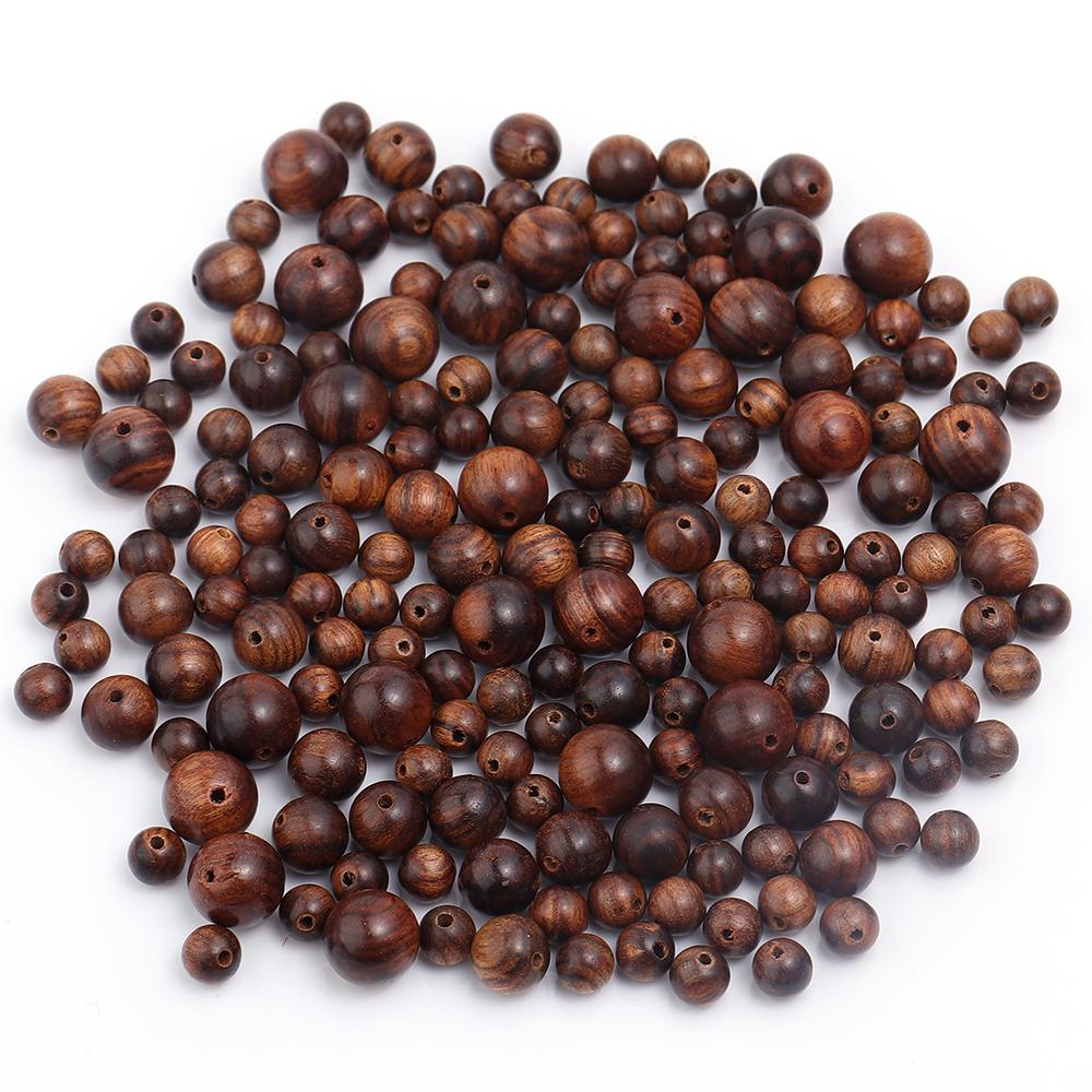 30-100pcs/Lot Natural Thuja Wooden Beads Round Loose Spacer Bead with Aroma for Jewelry Making DIY Braceelt Necklace Accessories
