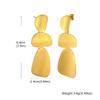 Stainless Steel Brushed Geometric Drop Earrings, 18K Gold Plated Irregular Dangle Earring Women, Minimalist Statement Jewelry