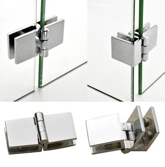 5-8mm Badezimmer Dekorativer Verbinder Duschglas Türscharniere Schrank Schrankbeschläge Klemmbeschläge