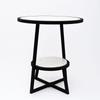2 Tier Round Marble Table With Iron Base