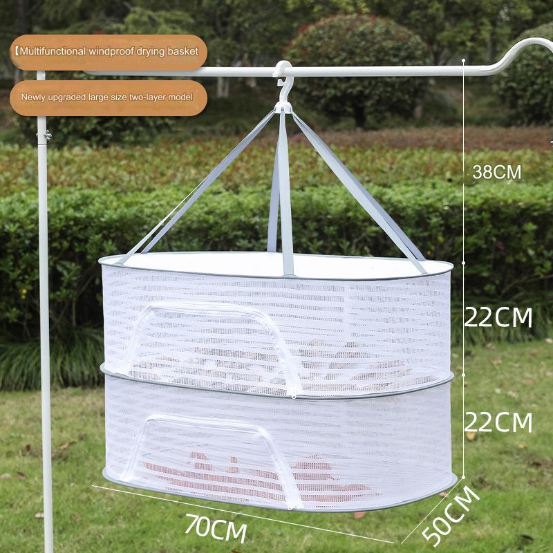 Folding Dry Rack 6 Layers Drying Net for Herbs Hanging Basket Dryer Bag Mesh Herb Drying Net for Flowers Buds Plants Organizer
