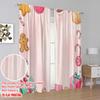 2pcs,2D plane printing Window Curtain Christmas Bell Presents Stocking (3) Durable 100% Polyester Fabric (without rod)