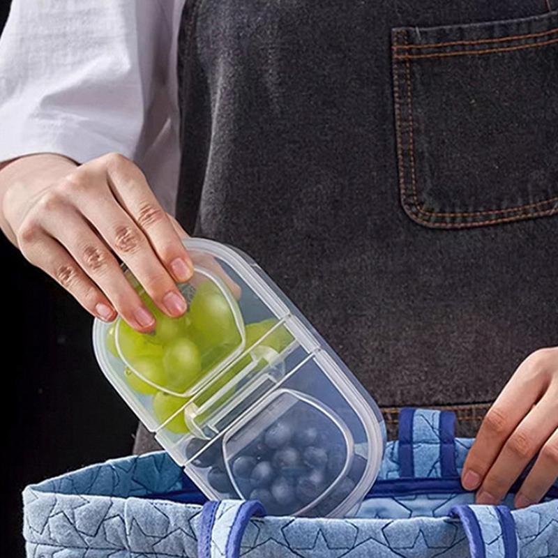 Fruit Vegetable Packaging Food Storage Box Kitchen Refrigerator Fresh-Keeping Box Classified Grid Food Storage Containers