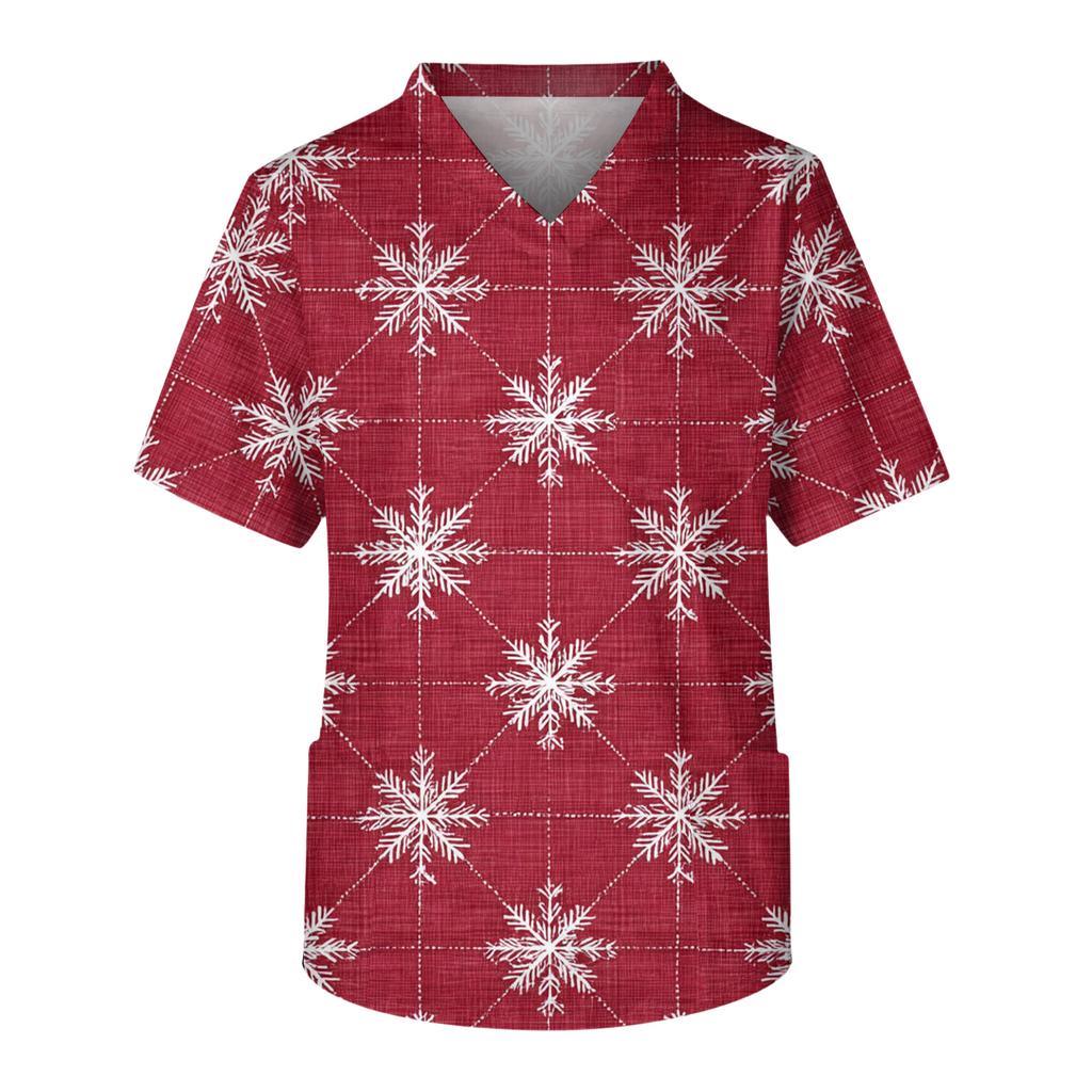 Herren Casual Kurzarm V-Ausschnitt Bedrucktes Fronttaschen-Top