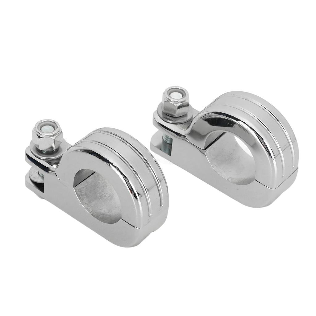 Footpeg P Clamp Mounting Kit Aluminium Alloy Foot Rest Pedal Clamp Bracket for Motorcycle Silver