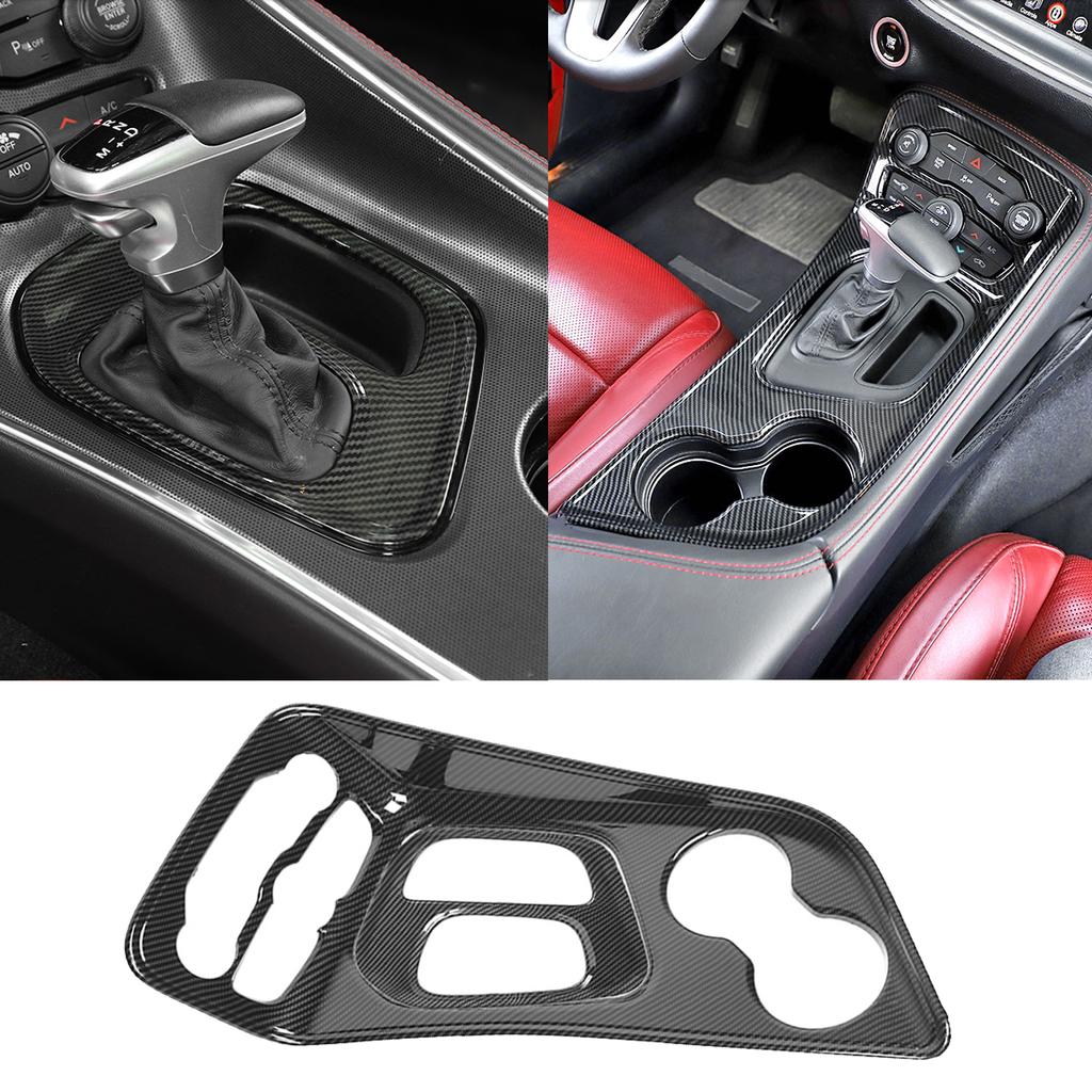 Car Center Console Gear Shift Panel Decoration Cover Stickers Trim for Dodge Challenger 2015-2025 Interior Mouldings Accessories