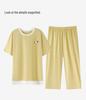 Women's Summer Modal Short Sleeve & Capri Home Set - Plus Size, Casual Ice Silk Cool Feel