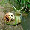 Skull Snail Skull Sculpture Gothic, Garden Home Decoration Resin Crafts Outdoor