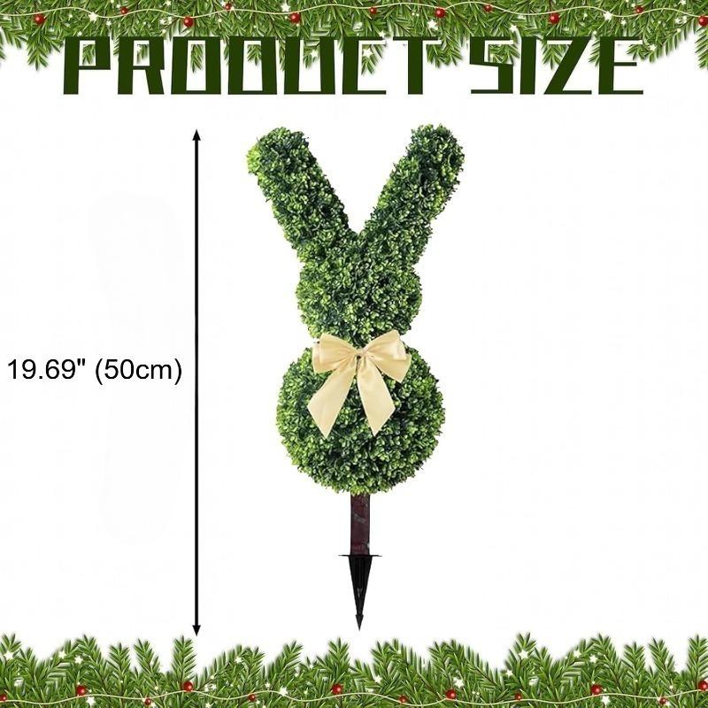 1/2PCS 19.69InEaster Rabbit Garden Stake Artificial Plant Bunny Shape Yard Porch Lawn Outdoor Decoration Landscaping Accessories