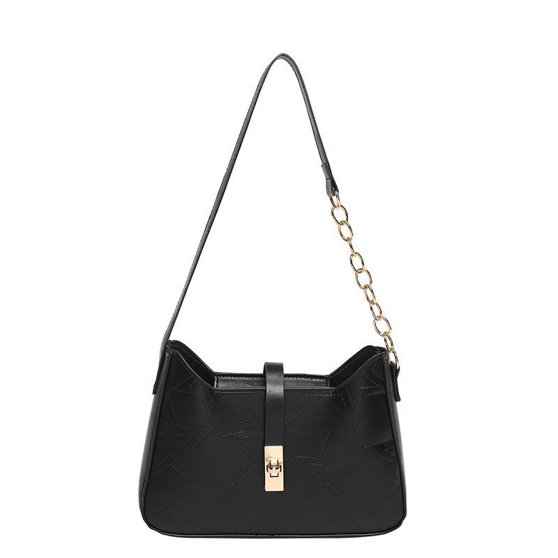 2024 Summer New Solid Color Simple Armpit Bag Street Style Pu Shoulder Bag