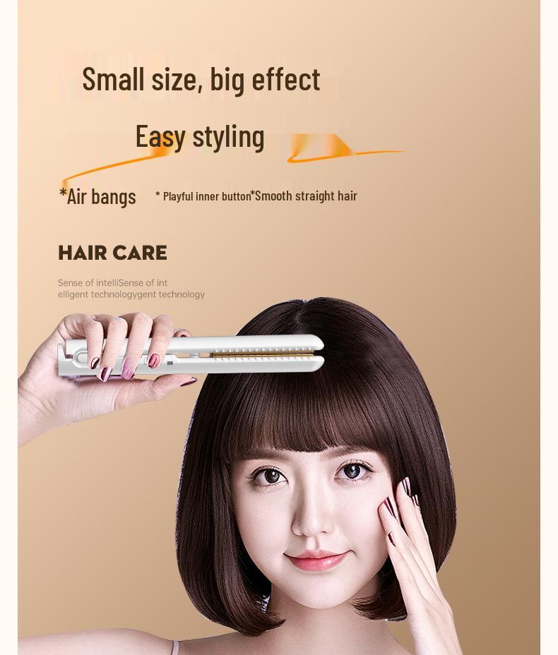 USB Mini Straightener & Curler: Dual-Use, Wireless, Portable Hair Tool for Outdoor Use