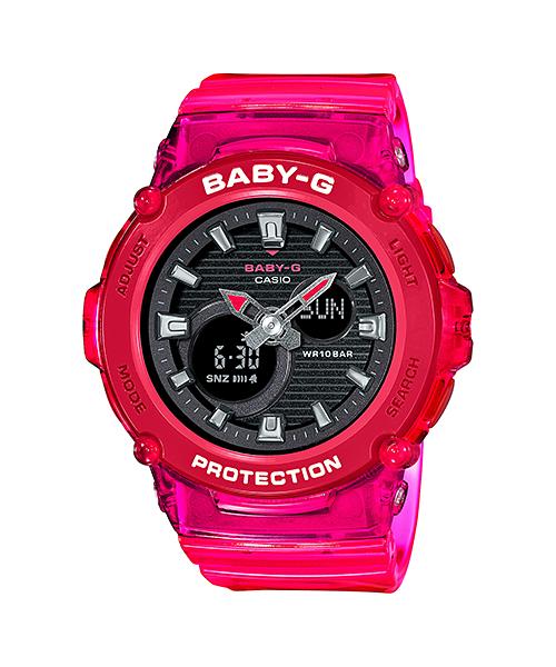 

Casio Men s Resin 100M Water Resistant Analog Shock Resistant Quartz Watch BGA-270S-4A красный