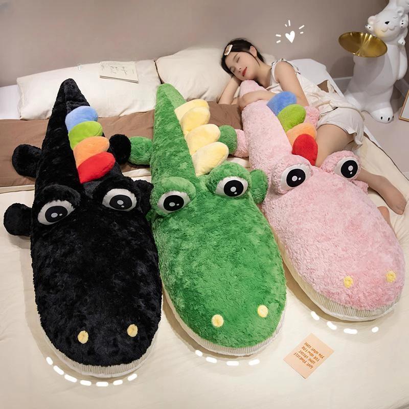 Long Cute Dinosaur Plush Toy Soft Cartoon Animal Crocodile Plush Doll Boyfriend Pillow Child Girl Birthday Gift