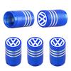 2026 Hot For Volkswagen 5Pcs Aluminum Car Wheel Valve Protection Cap Tyre Dust Cover VW Volkswagen Jetta Polo Touran Golf Passat ET1